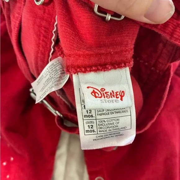 Disney Winnie The Pooh Red Corduroy Overalls Vintage 12 Month - Picture 4 of 8